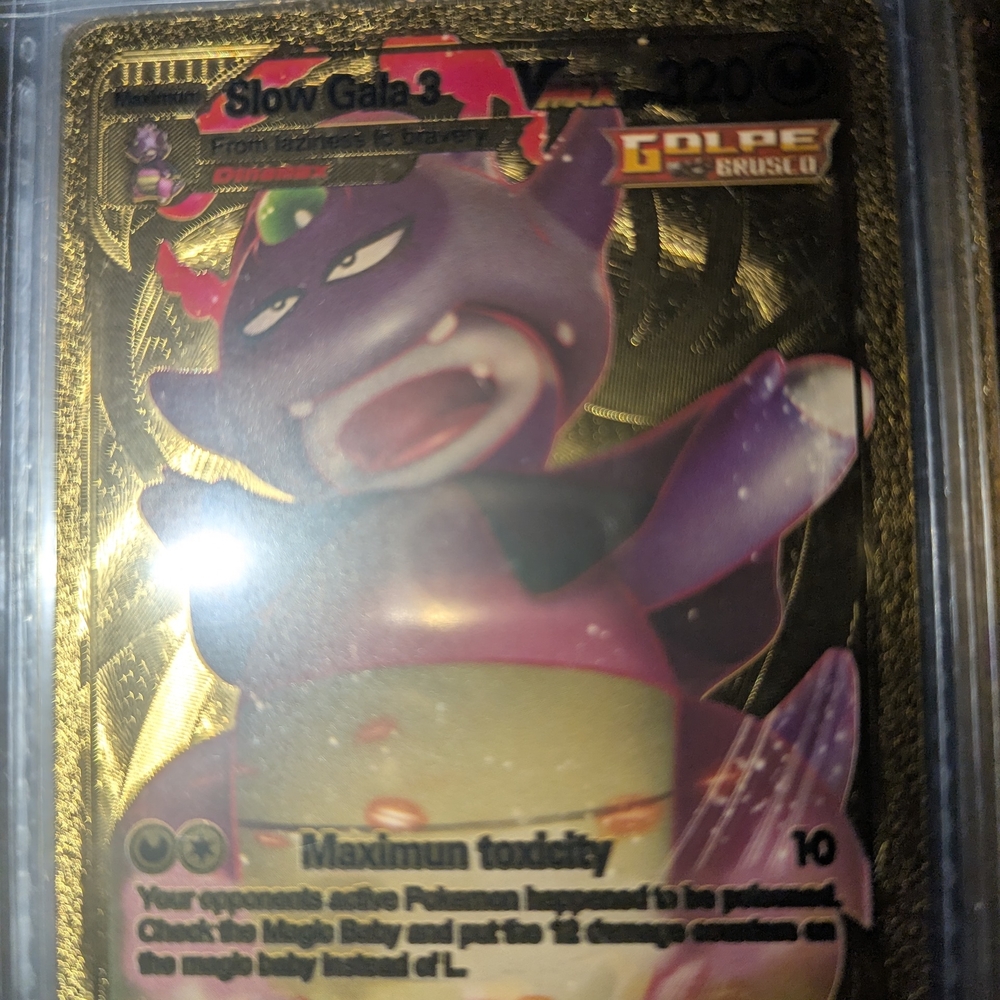 gold pokemon holo card